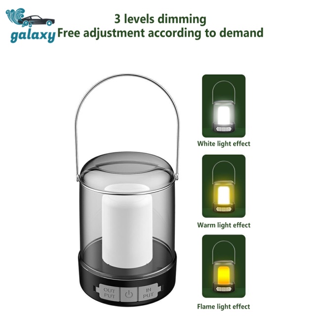 Galaxy Đèn Led Cắm Trại 3 Chế Độ Kèm Sạc Usb Tiện Dụng