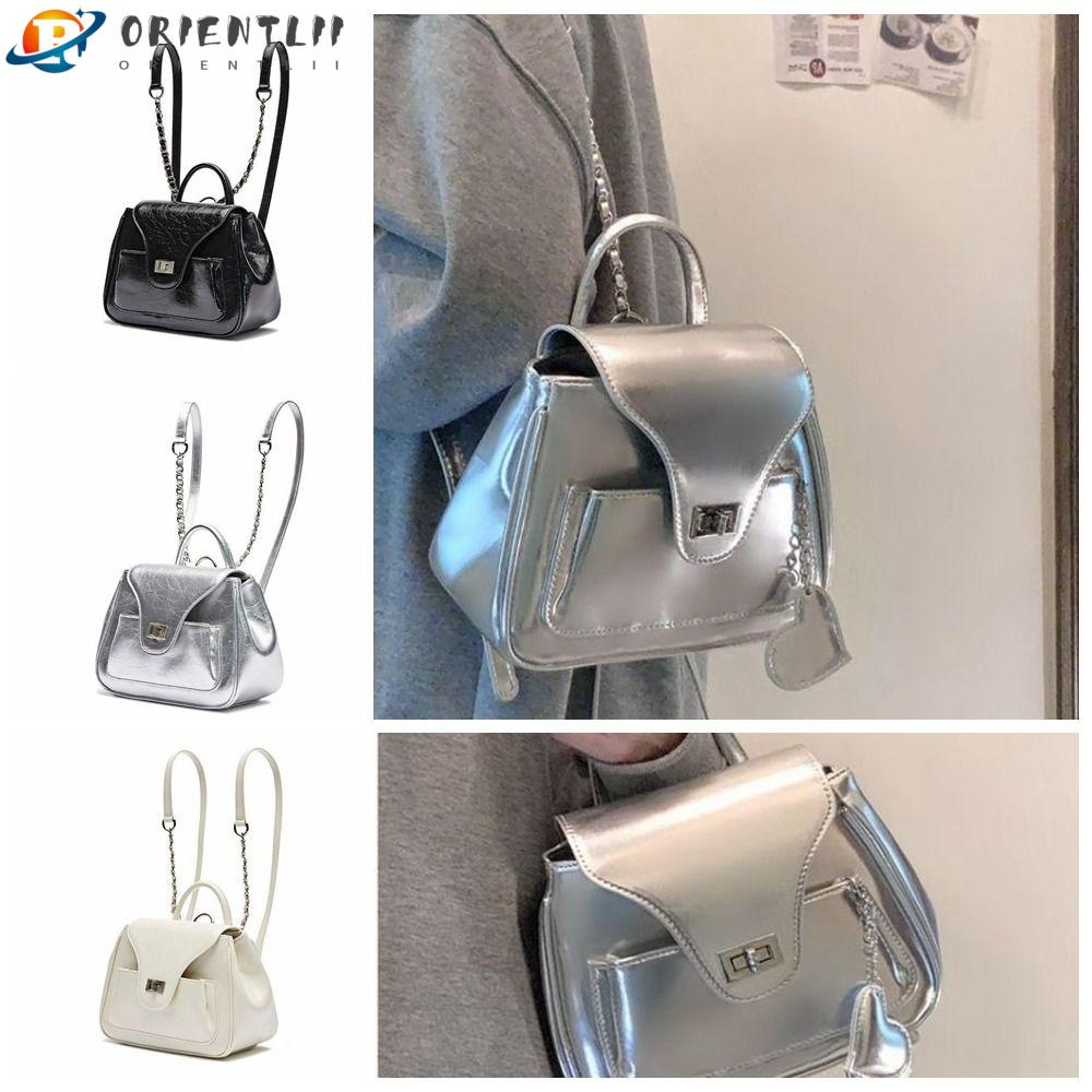 Ba Lô Đeo Vai Orentlii Sức Chứa Lớn Màu Macaron Thời Trang