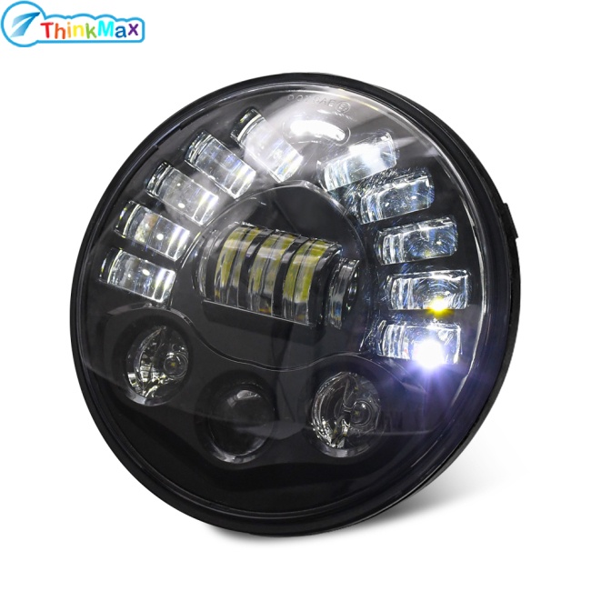 Thinkmax Đèn Pha Led DRL Halo 7-inch Matrix Bằng Nhôm Màu Gradient Cho Wrangler