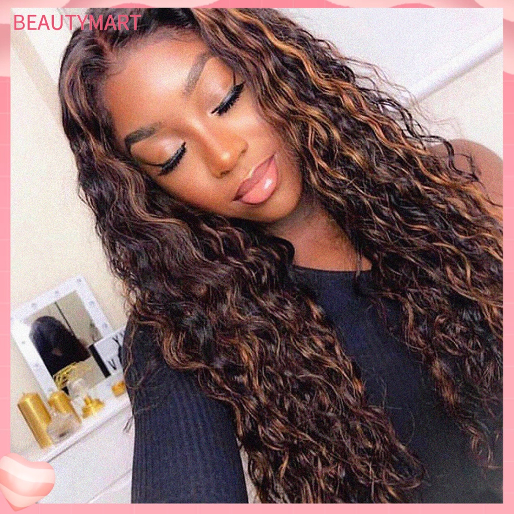 Bộ Tóc Giả Dài Xoăn Màu Nâu Đen Thời Trang Dành Cho Nữ