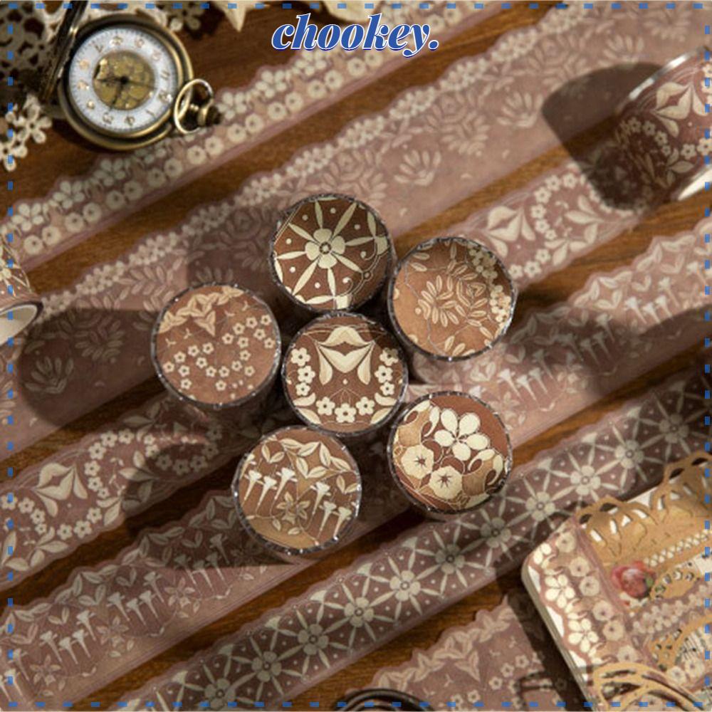 CHOOKEY Set 3 Cuộn Băng Keo Dán Trang Trí Sổ Tay DIY