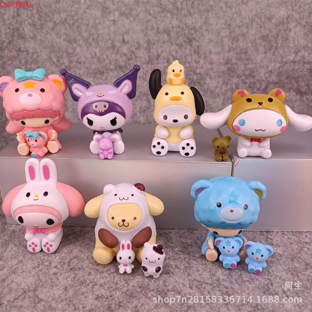 DARNELL 1 Set / 7 Mô Hình Nhân Vật Phim Hoạt Hình My Melody