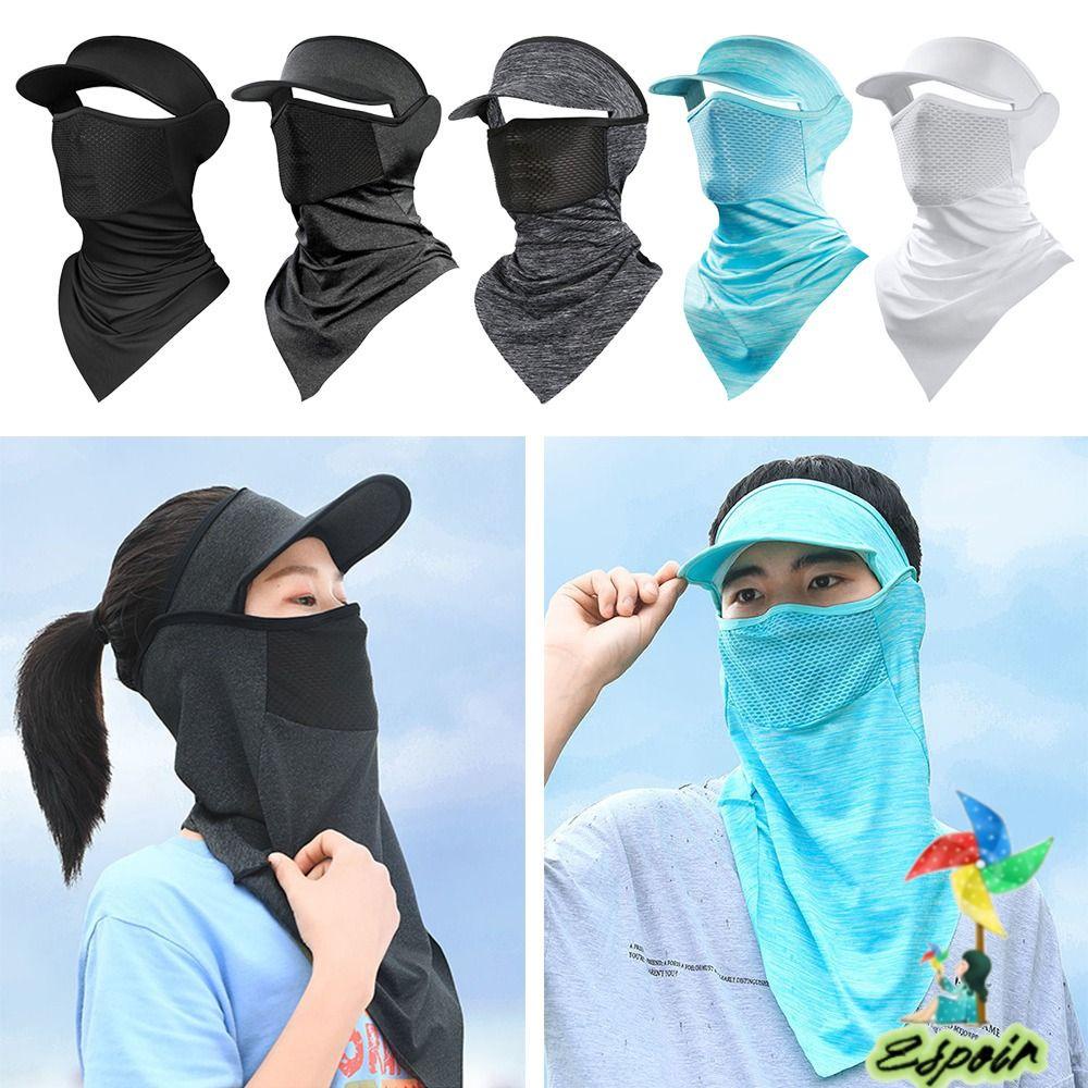 ESPO 1 Khăn Quàng Cổ Che Mặt Và Cổ Bằng Lụa Lạnh Chống Nắng Dùng Khi Đi Xe Đạp Ngoài Trời Vào Mùa Hè