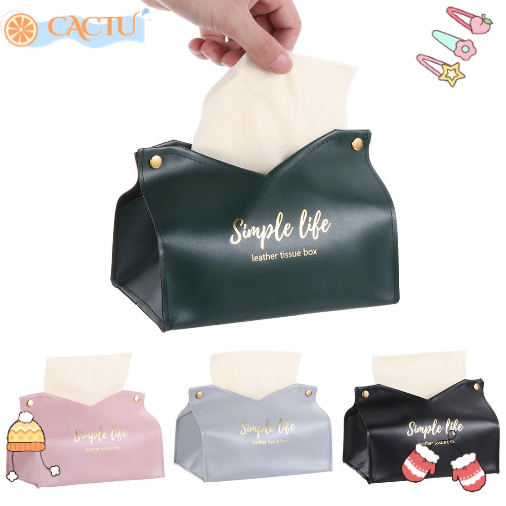 CACTU Hộp Da Đựng Khăn Giấy Rút Tiện Lợi Ốp
