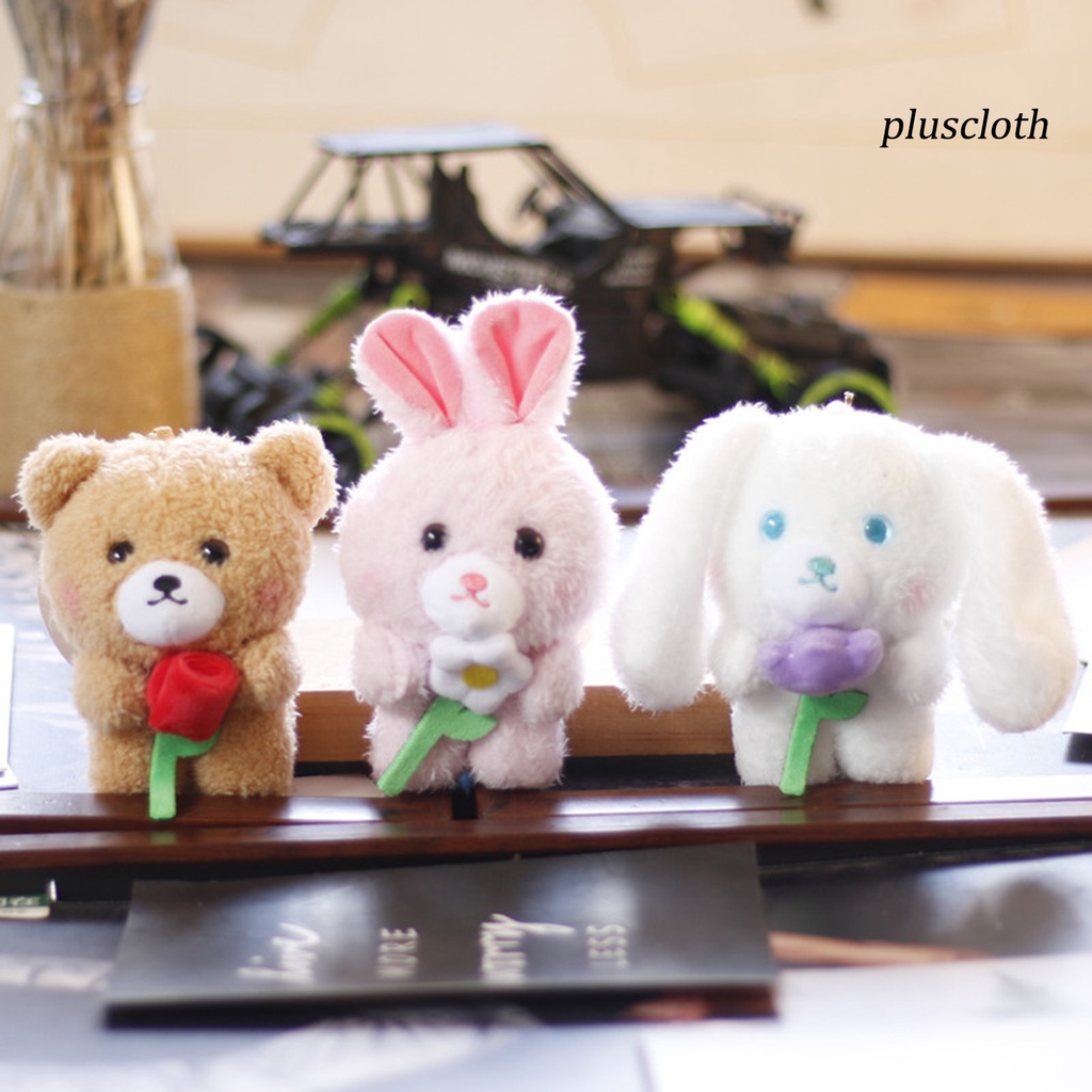 Đồ chơi nhồi bông Mini 11cm Bằng Cotton PP Hình Thú Hoạt Hình Dễ Thương Trang Trí Móc Khóa