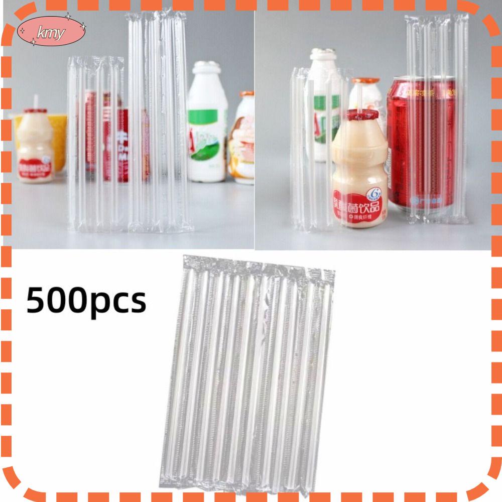Set 500 Ống Hút Nhựa Cứng Mỏng Trong Suốt Dùng Một Lần Cho Nhà Bếp