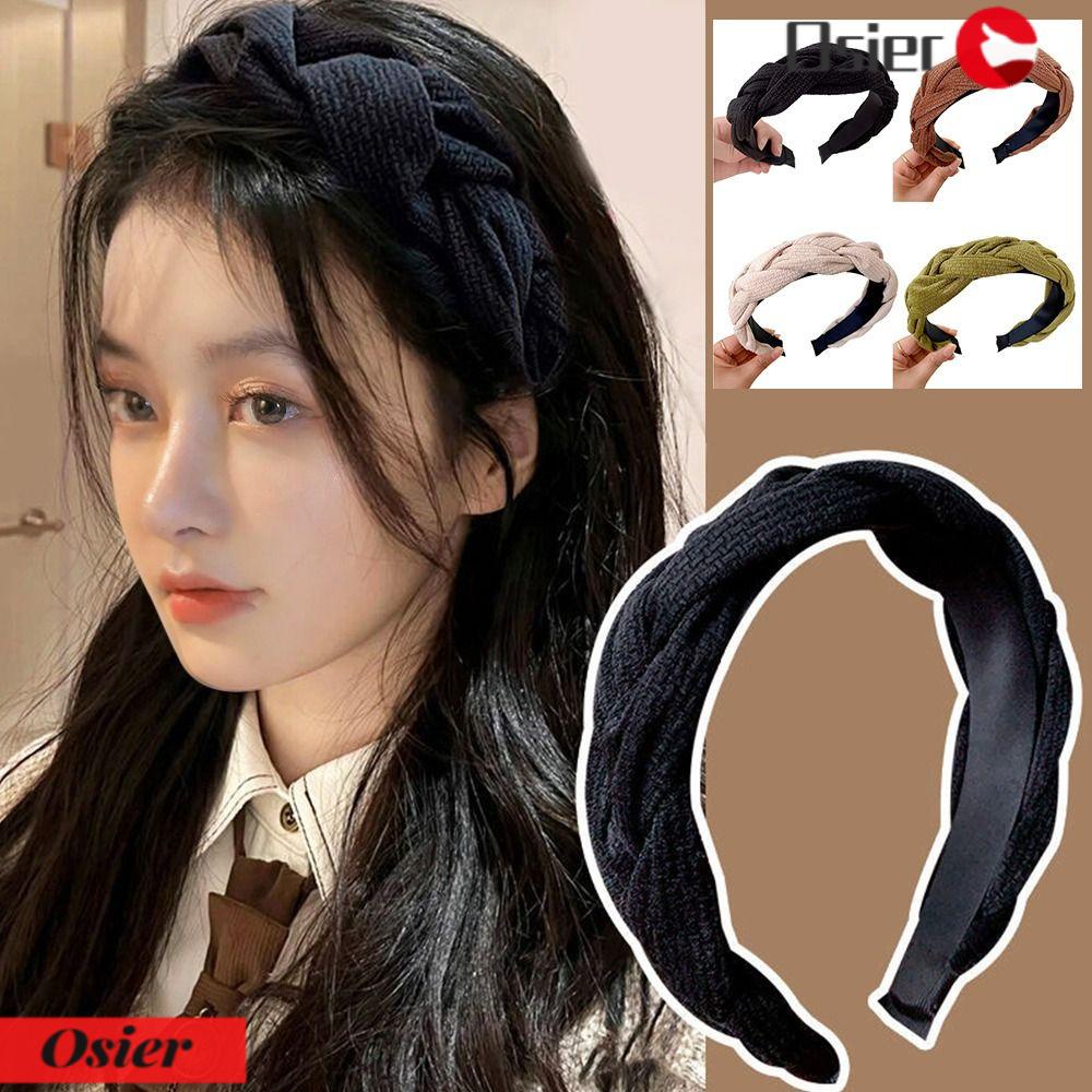 OSIER1 Băng Đô Cài Tóc Màu Trơn Dùng Rửa Mặt / Trang Điểm Cho Nữ