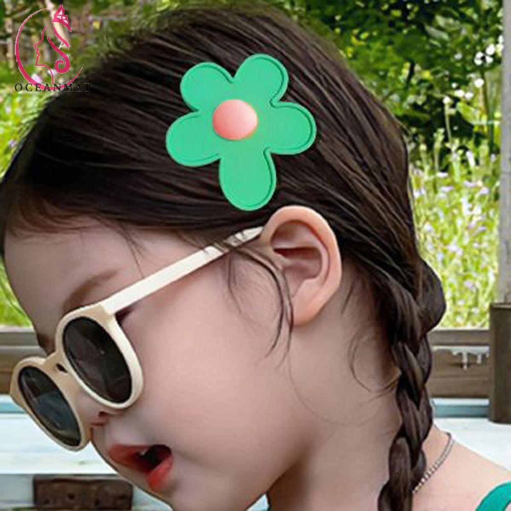 Kẹp Tóc Nhựa Hình Hoa Màu Sắc Ngọt Ngào Cho Nữ