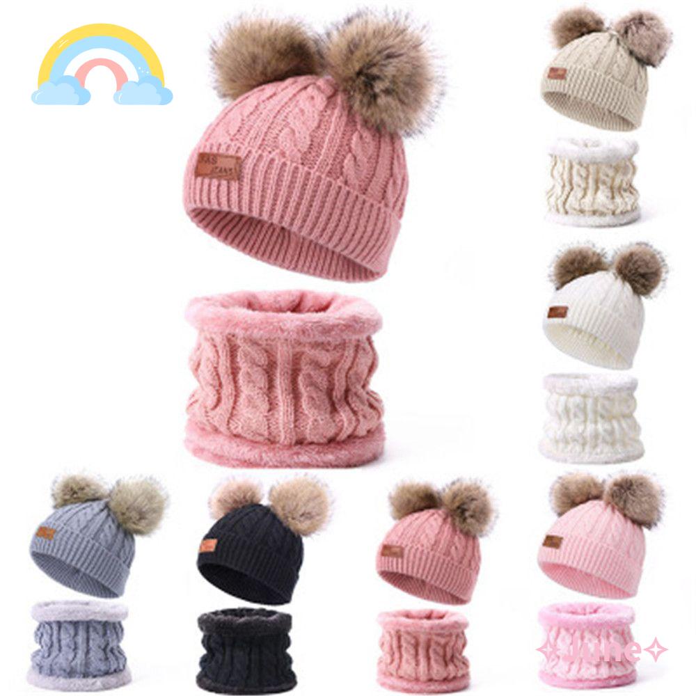 JUNE Set Mũ beanie Và Khăn Choàng Cổ Cho Bé
