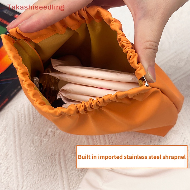 1 Túi Da PU Đựng Mỹ Phẩm Tampon Sanitory Tiện Dụng