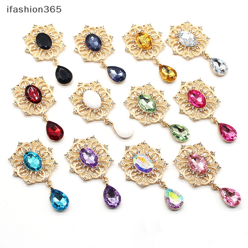 Ghim Cài Áo Hợp Kim Hình Ly Rượu Đính Đá 28 * 49mm DIY