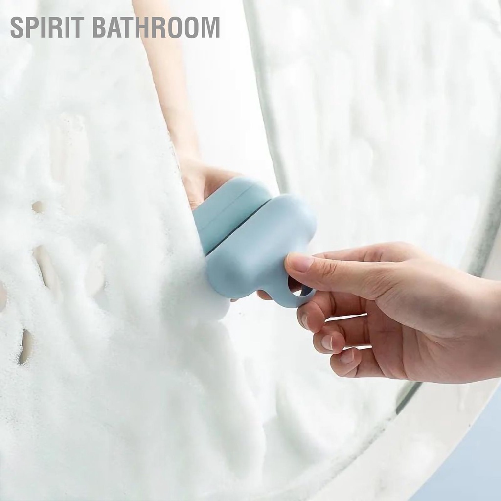 SPIRIT Bathroom Cây chổi lau gương TPR Bàn chải kính thiết kế công thái học nhỏ có móc hút cho phòng tắm