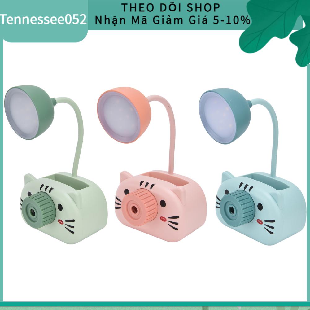 Tennessee052 Đèn LED Để Bàn Gấp Gọn Bảo Vệ Mắt Đọc Sách Với Giá Đỡ Bút Gọt Chì Sạc USB