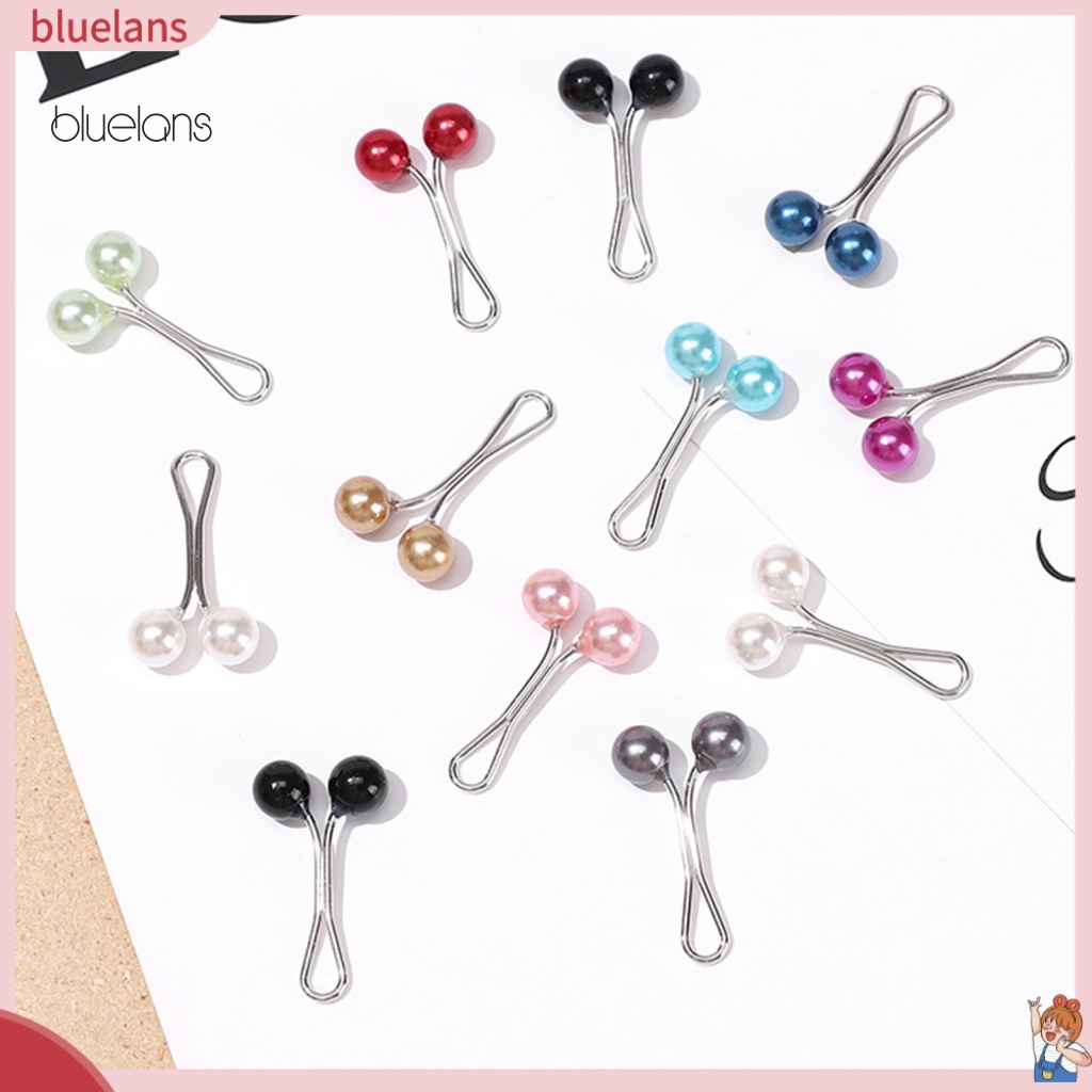 Bộ 12 Kẹp Khăn Choàng Lụa Hình Chữ U Đính Ngọc Trai Nhân Tạo