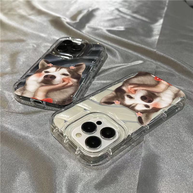 Ốp Điện Thoại Mềm Trong Suốt Hình Cún Dễ Thương Cho Iphone 1312 / Cute / plus xr 8 117 14Promax RI2Z