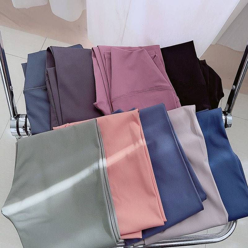 Quần Legging Thể Thao Khô Nhanh Màu Kem Nude Không Embarrassing Line