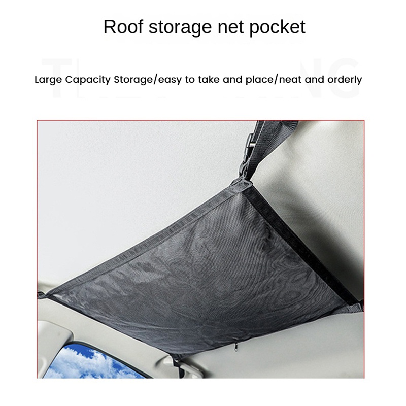 Lưới Hai Lớp Có Khóa Kéo Gắn Nóc Xe Hơi Tiện Lợi