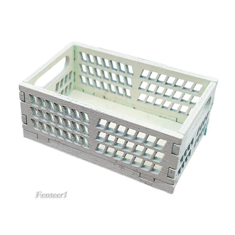 Giỏ Đựng Đồ Dùng Màu Nâu Cho Nhà Búp Bê Fenteer1