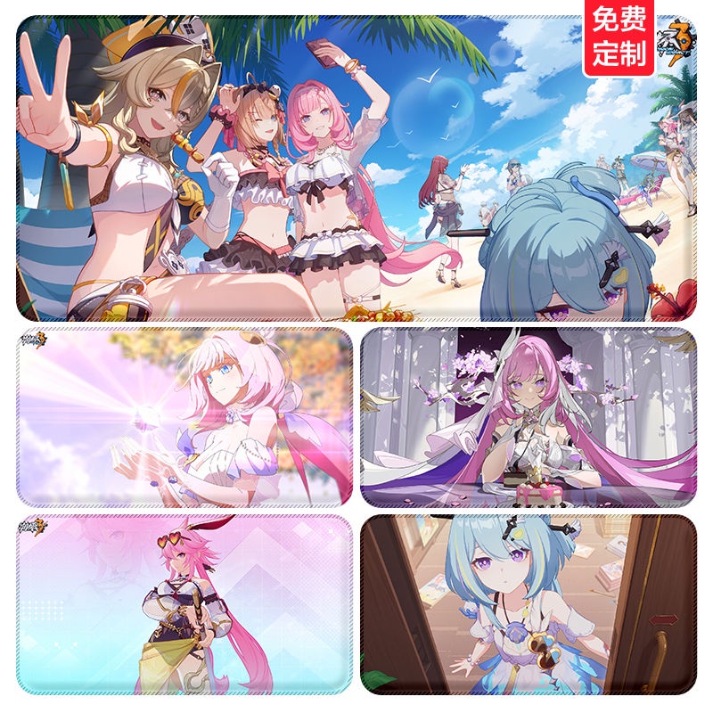 Honkai Impact 3rd Super Mouse Pad Elysia Mobius Cute Two-Dimensional Beauty Gaming Desk Pad