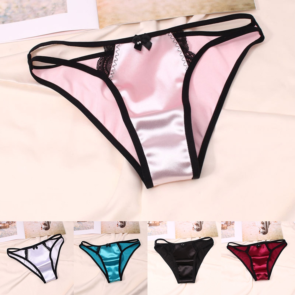 Quần Lót Lụa Satin Thoáng Khí Thoải Mái Cho Nữ