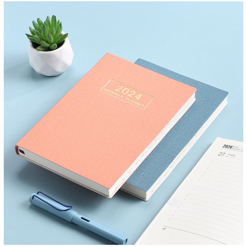 2024 A5 Lịch trình Pearlescent Kế hoạch hàng ngày Máy tính xách tay Nhật ký Notepad Văn phòng phẩm