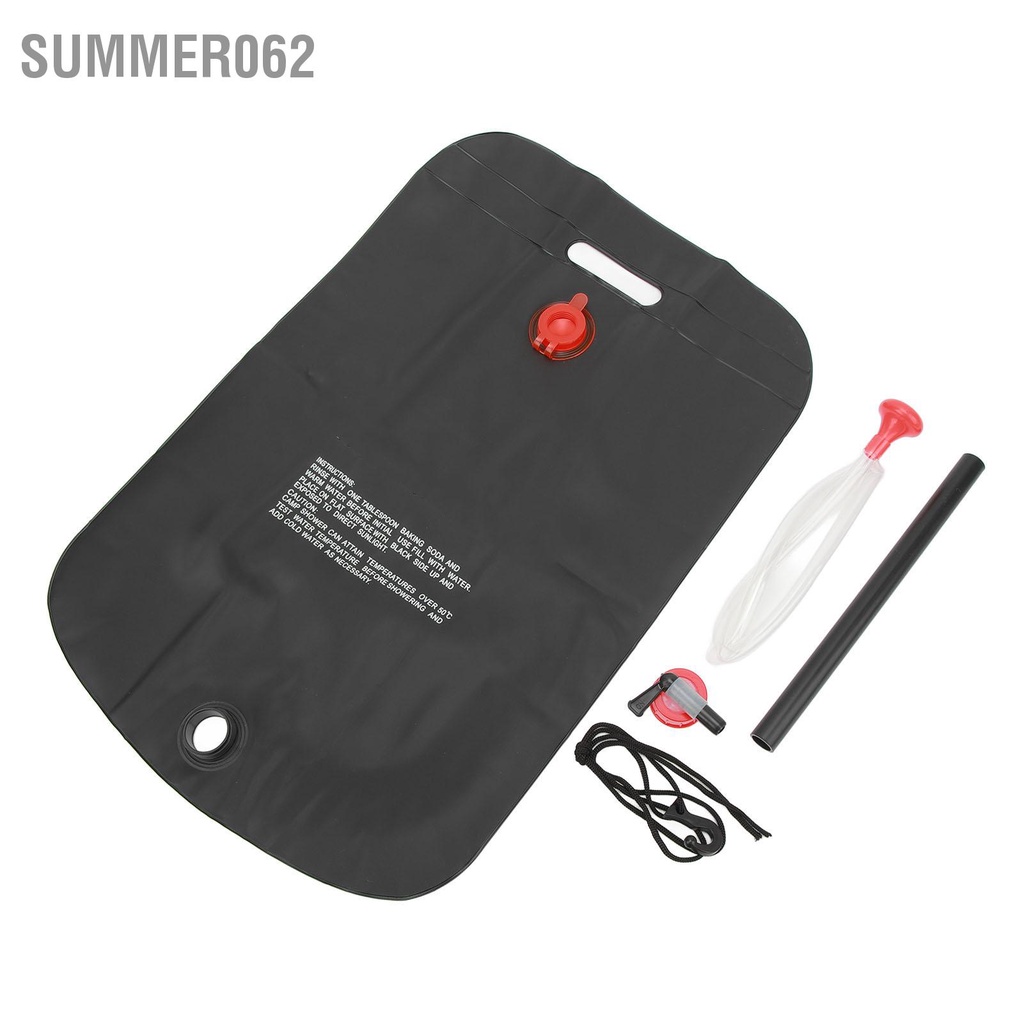 Summer062 Túi Tắm Cắm Trại 5 Gallon 20L Thể Thao Làm Nóng Bằng Năng Lượng Mặt Trời Đựng Nước Dự Trữ Cho Đi Biển Bơi Du Lịch Ngoài