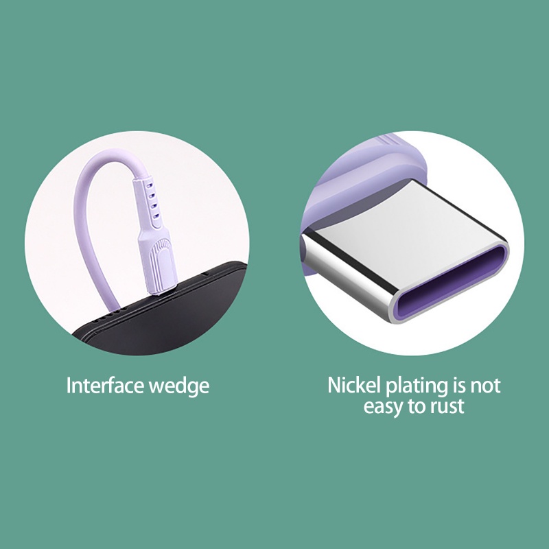 Cáp sạc nhanh USB-A đến C Loại 5A Silicone mới cho Samsung Huawei