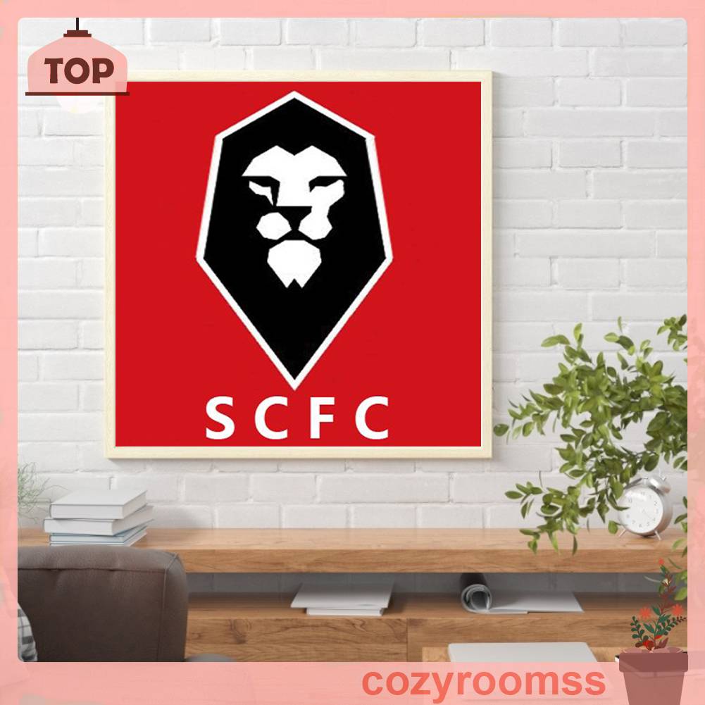 Bộ Tranh Đính Đá 5D Họa Tiết Trái Bóng Đá Độc Đáo DIY Dùng Trang Trí