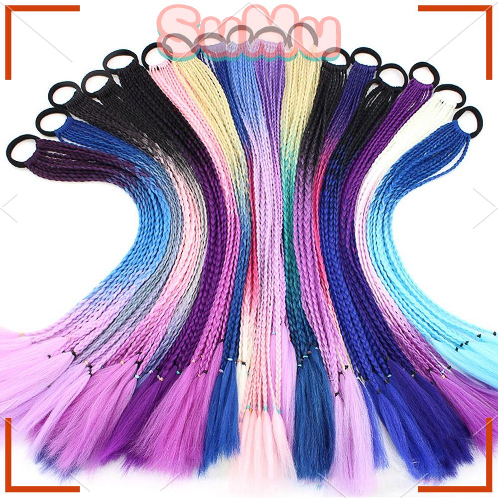 SUMU Băng Đô Bện Tóc Đuôi Ngựa Nhiều Màu Sắc Phong Cách Hip Hop