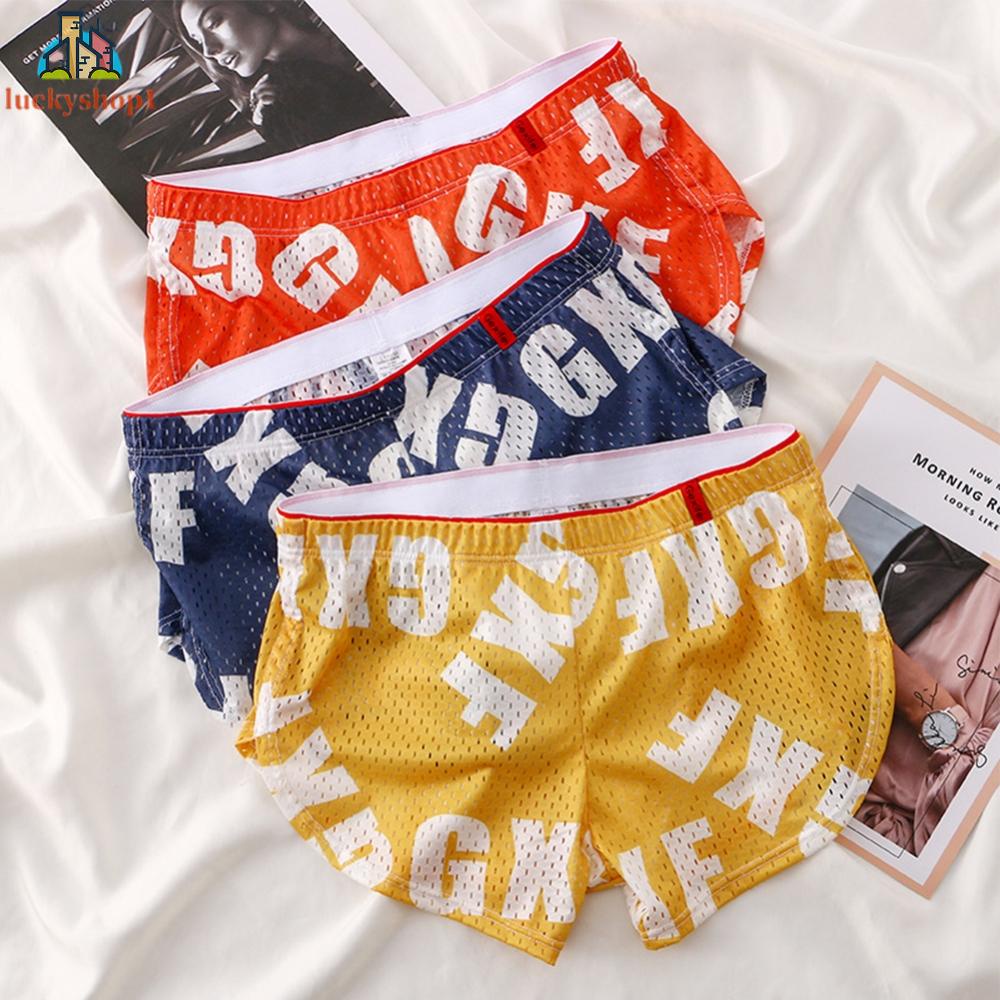 Quần Lót Boxer Lụa Lạnh Thoải Mái In Họa Tiết Size L-3XL Thời Trang Cho Nam