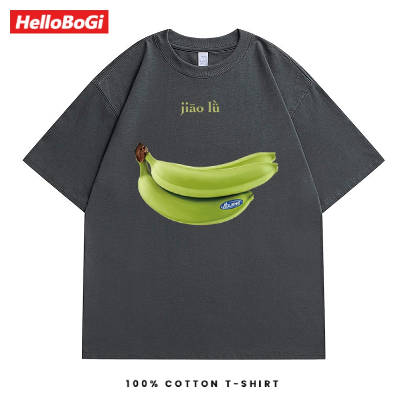 Áo Thun Cotton Tay Ngắn In Hình Quả Chuối Thời Trang Mùa Hè Hàng Mới Dành Cho Bạn Nam