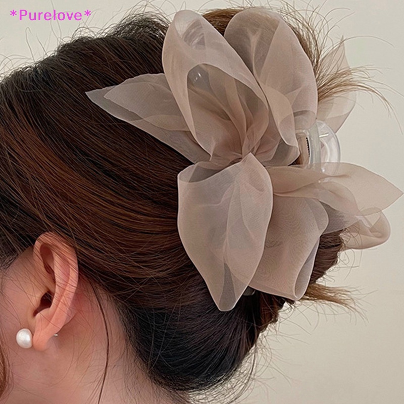 Kẹp Tóc Đính Nơ Lưới Thời Trang Thanh Lịch Cho Nữ Mới