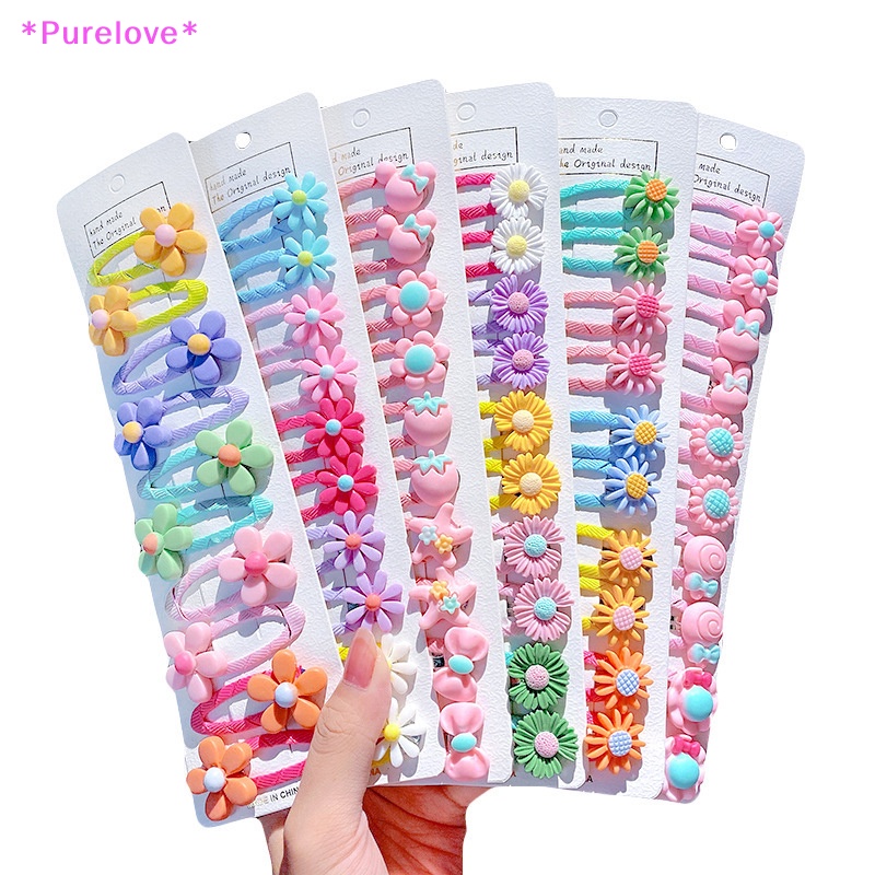 Set 10 Kẹp Tóc Hình Hoa Mưa / Động Vật Dễ Thương Cho Bé Gái Mới