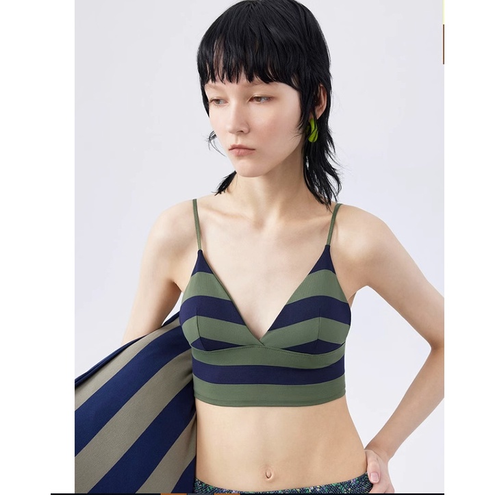 Áo Ngực Thể Thao Nhanh Khô Phối Màu Tương Phản Quyến Rũ Cho Nữ
