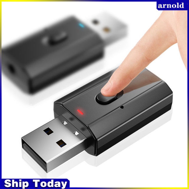 Thiết Bị Thu Phát Bluetooth 5.0 2 Trong 1 Rảnh Tay Cho Xe Hơi