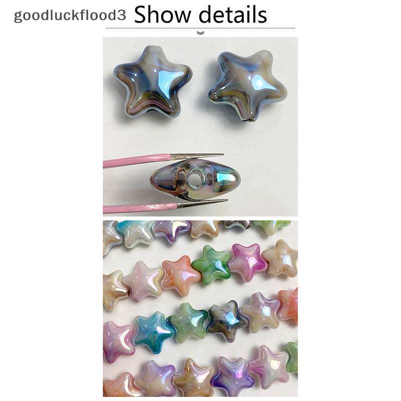 10 Hạt Acrylic Hình Ngôi Sao Năm Cánh Lấp Lánh Đầy Màu Sắc Dễ Thương Trang Trí Vòng Tay DIY [f
