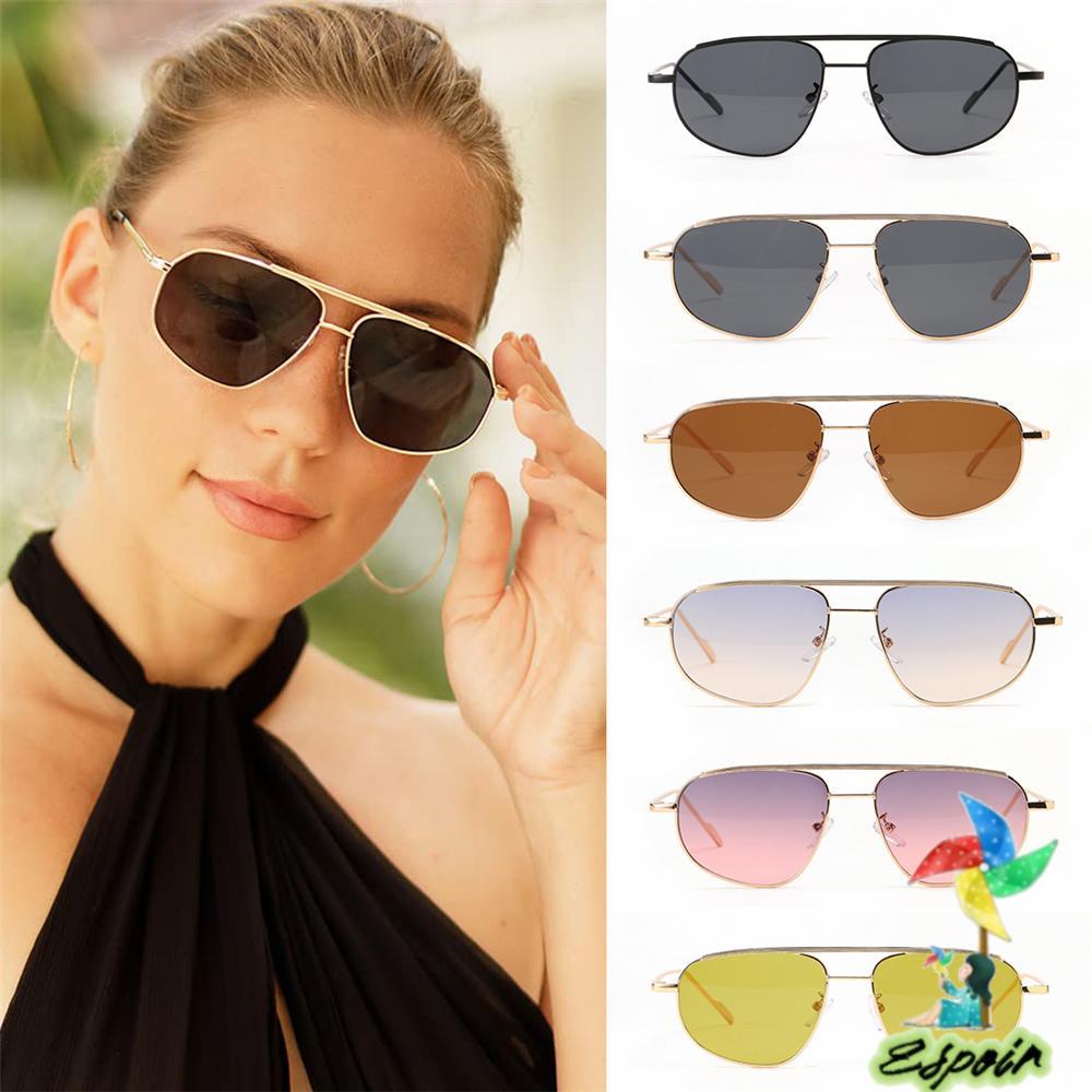 ESPO Kính Mát Thời Trang Nữ Gọng Kim Loại Chống Tia UV400 Tròng Y2K