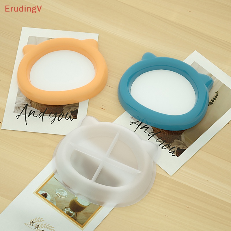 Khuôn Silicone Làm Đĩa / Trang Sức Hình Trái Tim / Mèo / Bông Hoa DIY
