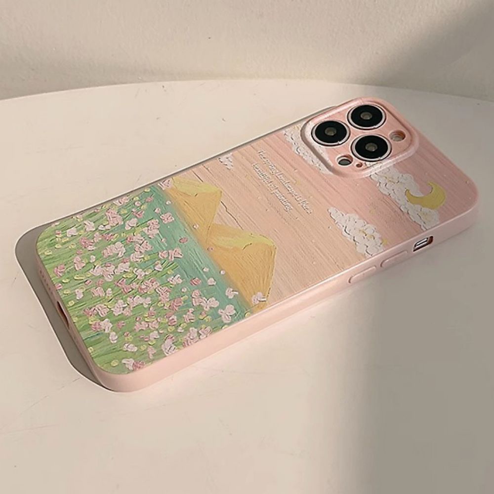 Ốp Điện Thoại TPU Mềm Chống Sốc Họa Tiết Tranh Sơn Dầu Cho IPhone 11 12 13 14 Pro Max