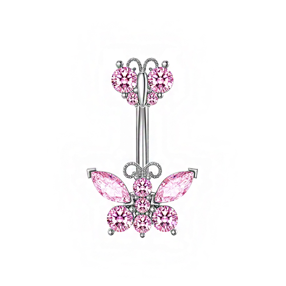 1 Khuyên Rốn Đính Đá Zircon Nhỏ Xinh Sang Trọng Phong Cách Âu Mỹ Cho Bạn Gái