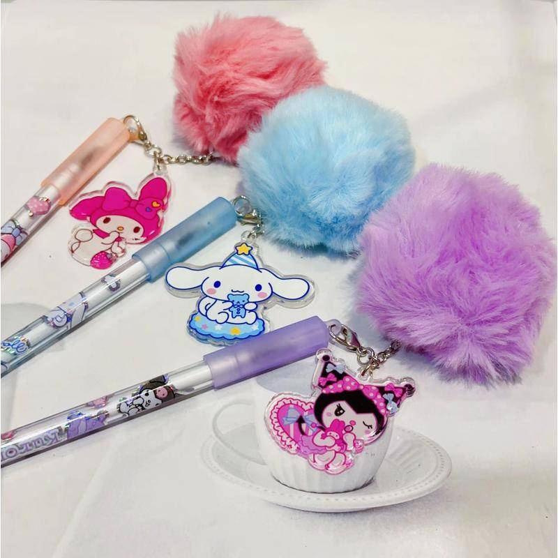 SANRIO Set 6 Bút Bi Hình Ngôi Sao Nhỏ Dễ Thương Mymelody Kuromi Cinnamoroll