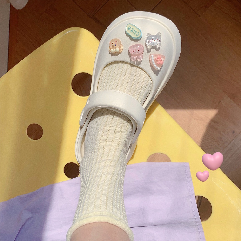 Dép crocs sandal FEIJIANU 29Z23071701 thời trang đi biển đáng yêu thoải mái cho nữ