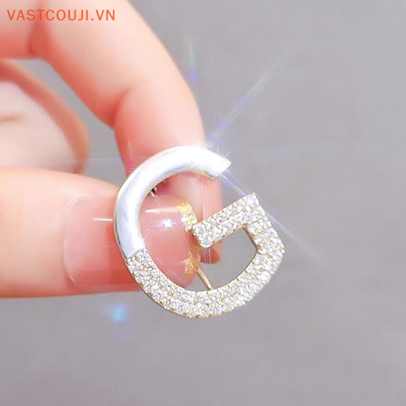 Ghim Cài Khăn Choàng Lụa In Chữ G Ánh Sáng Bóng Dễ Thương Thời Trang Xuân Hè Cho Nữ