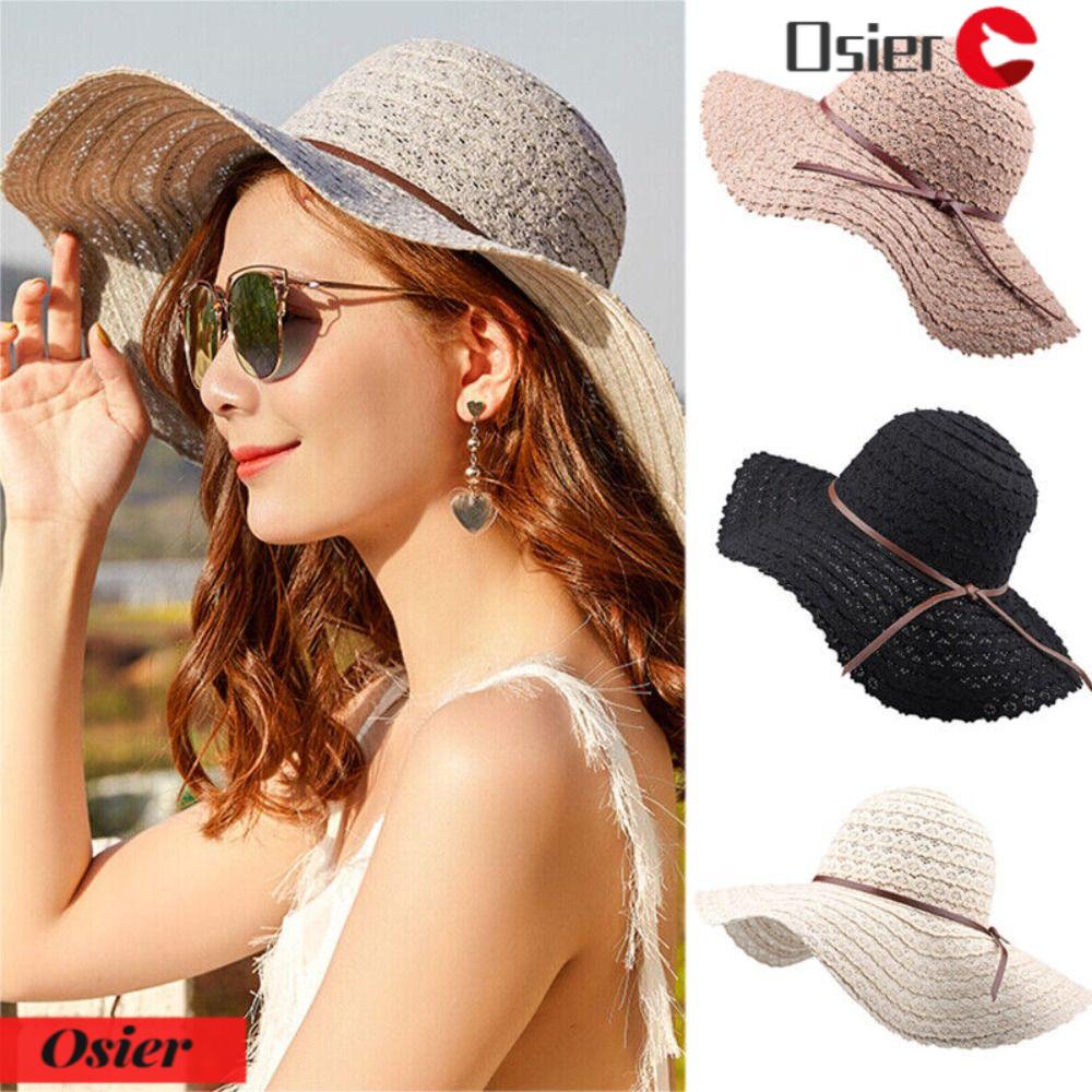 OSIER1 Mũ Cói Rộng Vành Chống Tia UV Cao Cấp Thời Trang Dành Cho Mùa