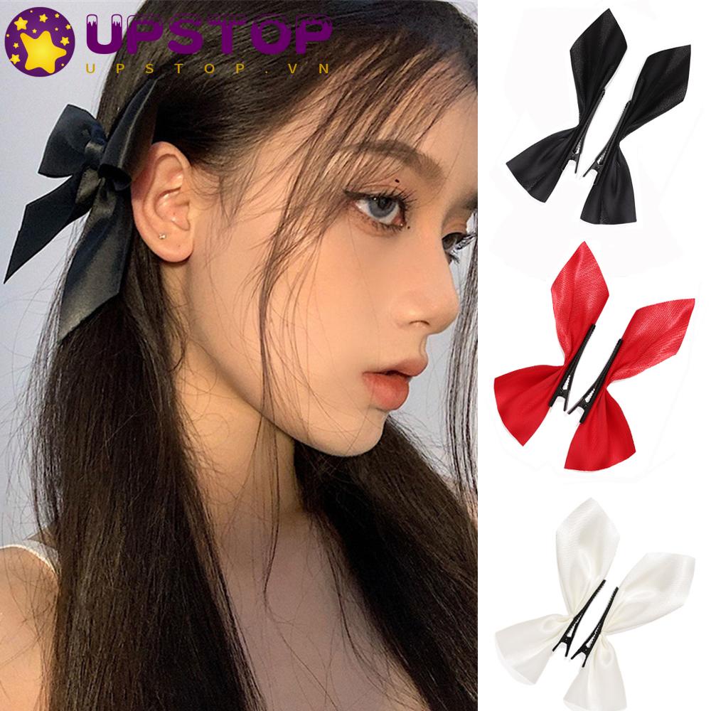 UPSTOPVN Set 2 Kẹp Tóc Nơ Vải Xinh Xắn Dành Cho Nữ