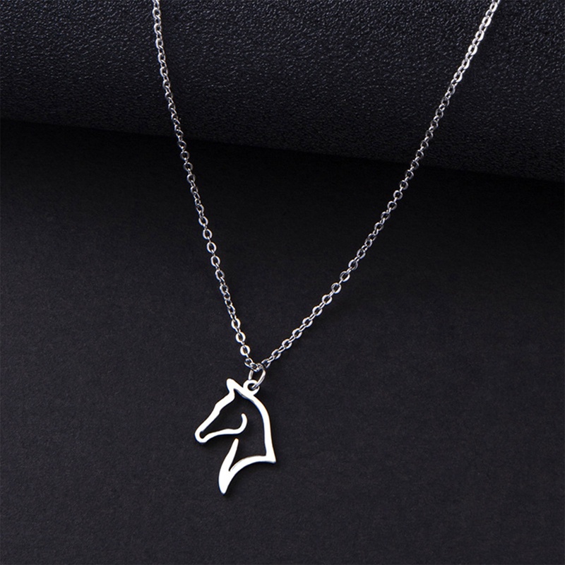 Ygt Vòng cổ Mặt Hình Đầu Ngựa Bằng Thép Không Gỉ Thời Trang Dành Cho Nam Và Nữ