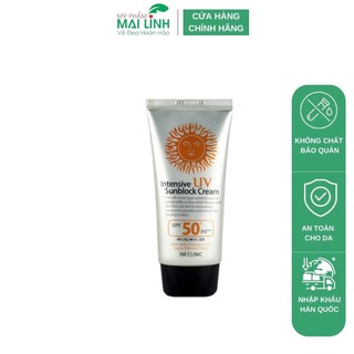 Kem Chống Nắng Bảo Vệ Da Ngăn Tia Tử Ngoại 3W Clinic UV Sunblock Cream SPF 50+ PA+++ 70 ml