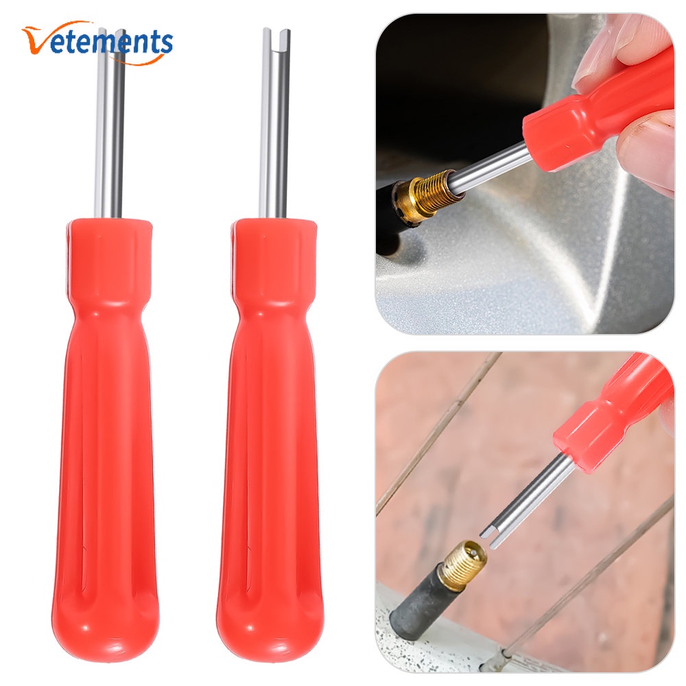 Dụng Cụ Tháo Lõi Van Lốp Xe Chuyên Nghiệp / Tay Cầm Bằng Nhựa Mạ Sắt / Sửa Chữa Cho Xe Đạp