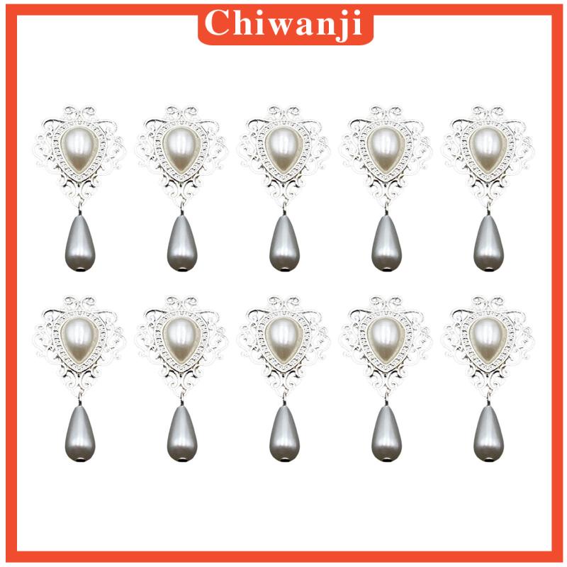 Bộ 10 Nút Dẹt Dùng Để Trang Trí Thẻ Vòng cổ / Giày