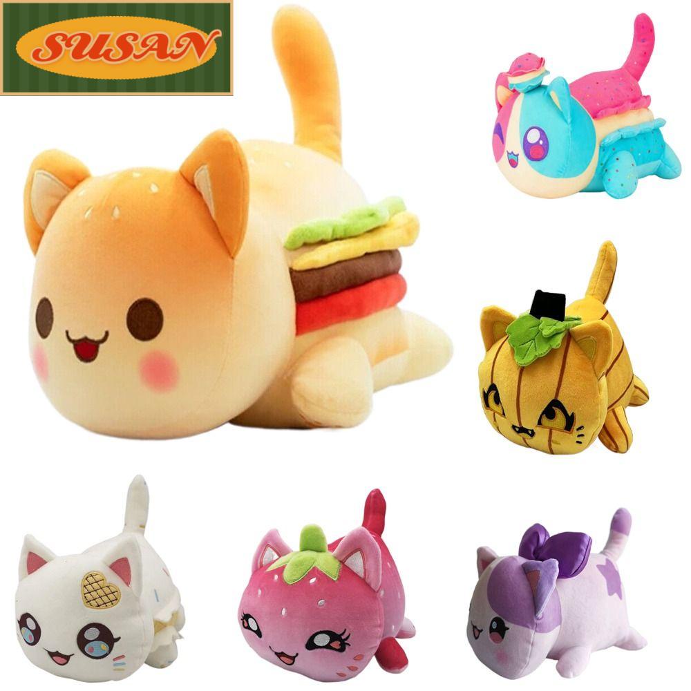 SUSANS Meemeow Aphmau Gối Nhồi Bông Hình Bánh Donut Hamburger Giáng Sinh